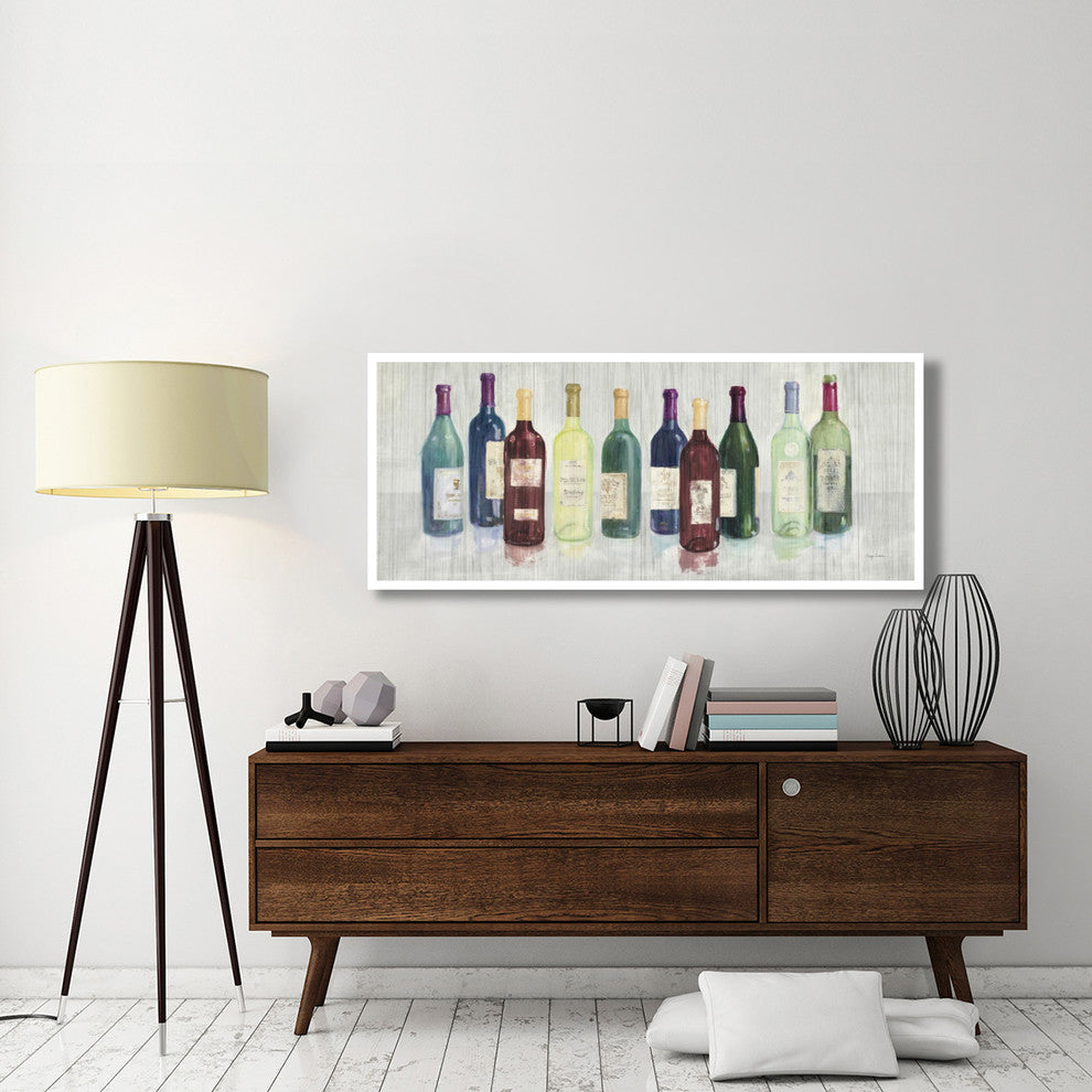 "Keeping Good Company on Wood Red Wine" Print by Avery Tillmon, 62"x26"
