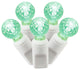 Vickerman X6W9504 Green Led Light On White Wire, Christmas Light Strand
