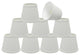 32862-9 Small Hardback Empire  Chandelier Clip On Lamp Shade White 4"x6"x5"