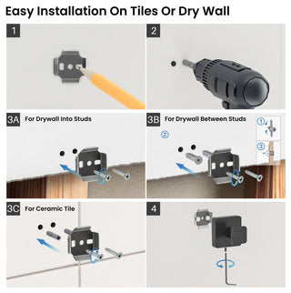 Blaze Bathroom Towel & Robe Hook, Matte Black