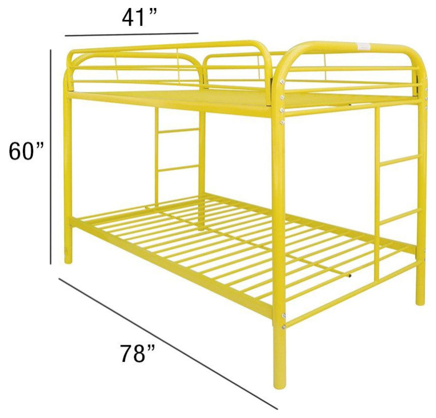 Acme Thomas Twin/Twin Bunk Bed Yellow