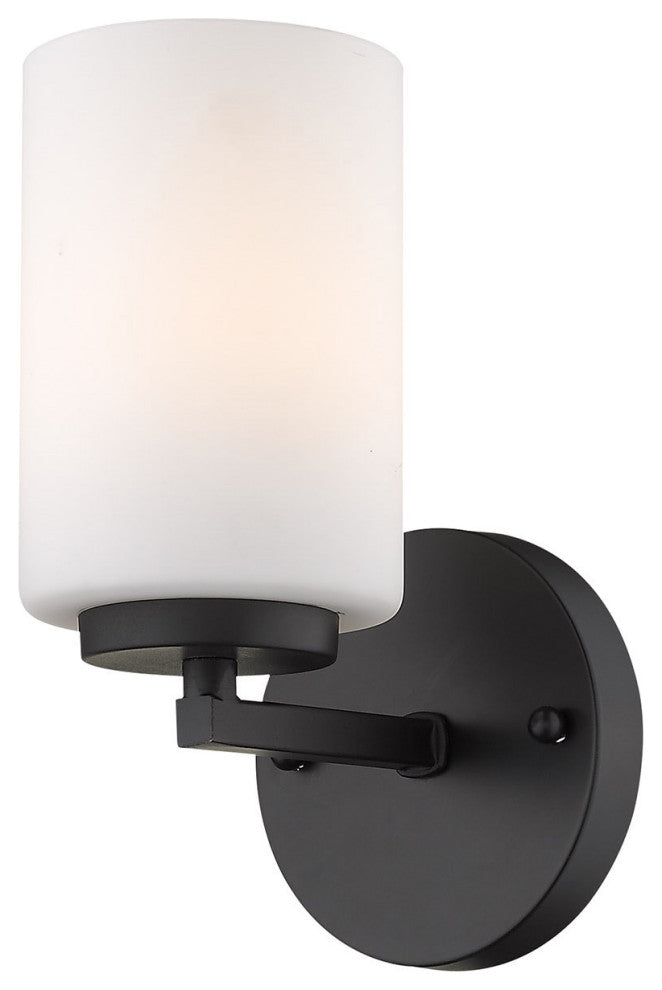 Golden Lighting 2243-BA1 Manhattan 9" Tall Bathroom Sconce - Matte Black