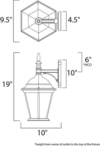 Maxim 1004 Westlake 18" 1 Light Wall Sconce - White / Clear Glass