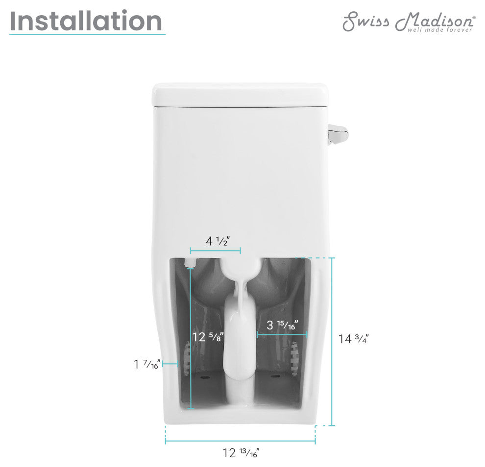 Sublime II 1-Piece Round Toilet Side Flush 1.28 GPF
