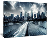 "City With Blue Tint" Canvas Print