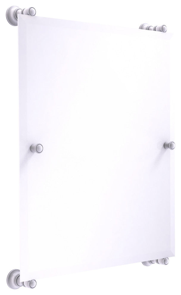 Carolina Frameless Rail Mounted Mirror, Matte White