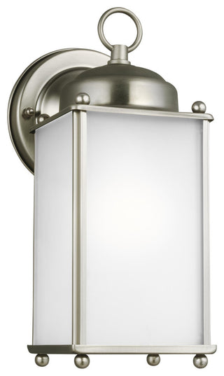 New Castle Large 1-Light Outdoor Wall Lantern, Antique Brushed Nickel