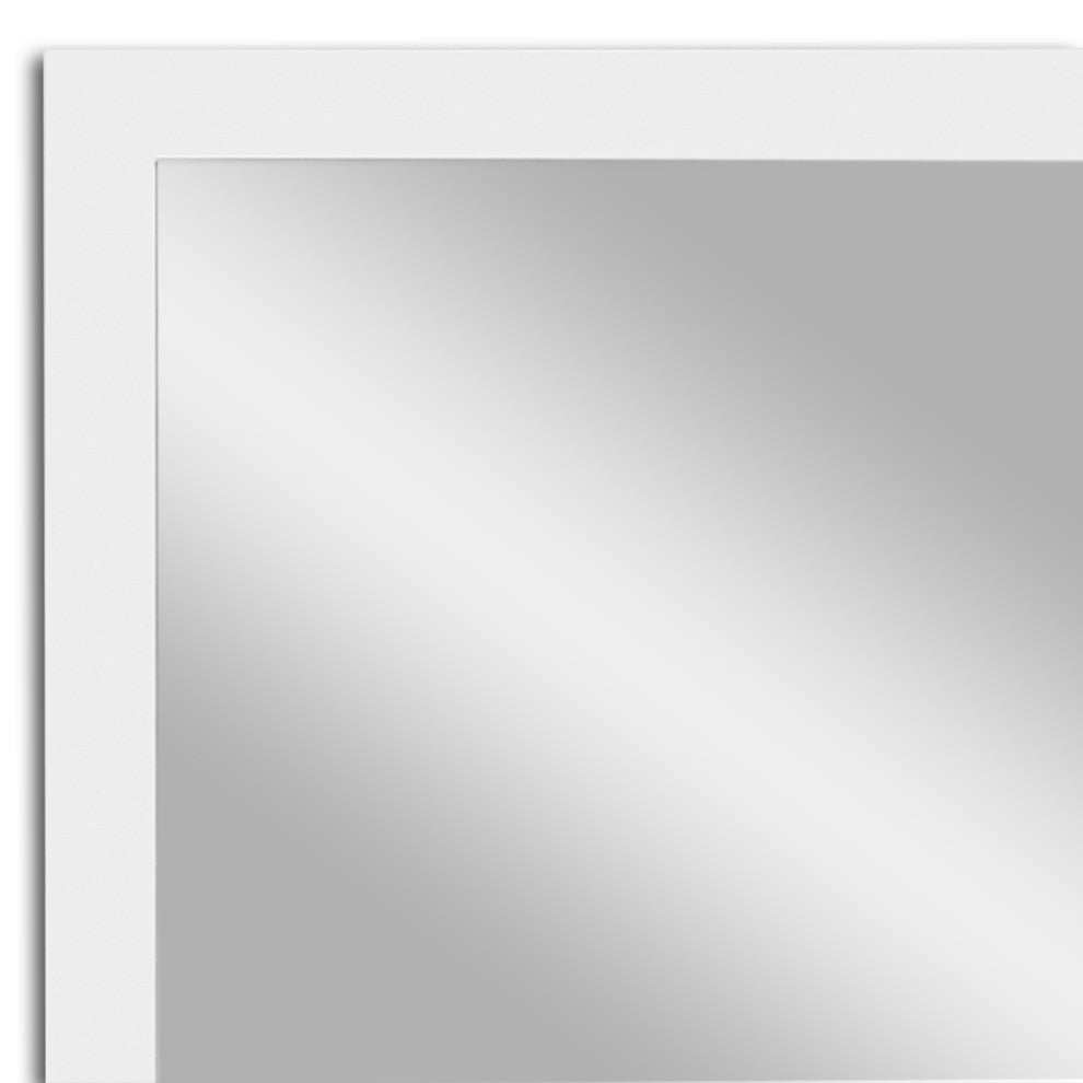 Ellis Framed Wall Mirror, White, 22"x30"