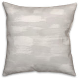 White Brushstroke Pattern 18x18 Indoor/Outdoor Pillow