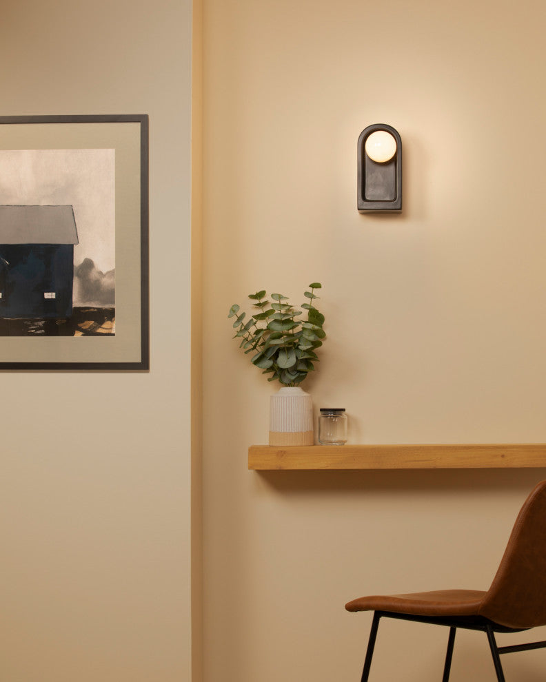 Arcade Wall Sconce, Carbon/Matte Black