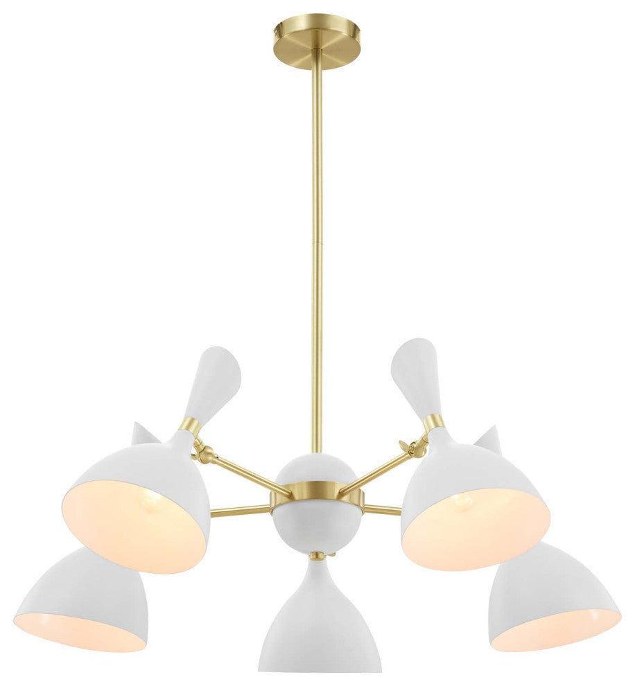 Pendant Ceiling Light Fixture, White, Metal, Modern Cafe Bistro Hospitality