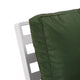 LeisureMod Walbrooke 3-Piece Patio Set With White Aluminum Frame and Cushions, Green