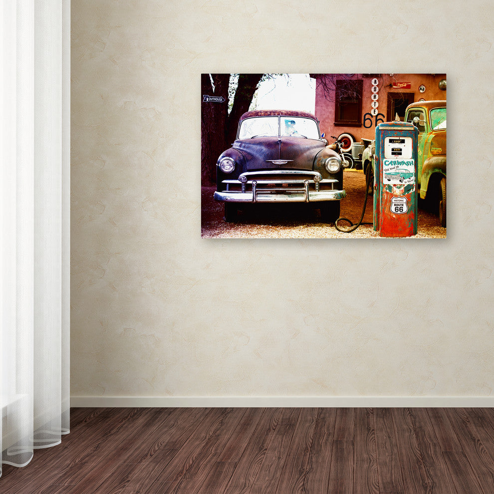 Philippe Hugonnard ''Gas Station Route 66'' Canvas Art, 12x19