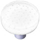 Bubbles White, Knob Round, Alum Post