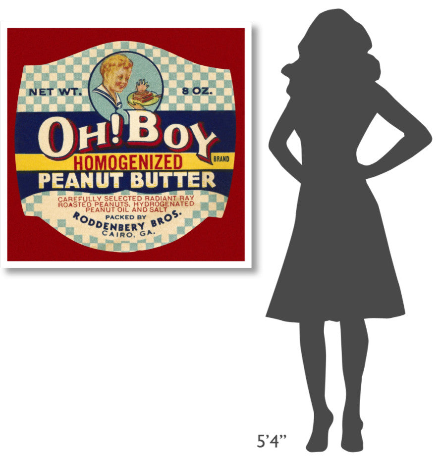 "Oh! Boy Homogenized Peanut Butter" Digital Paper Print by Retrolabel, 38"x37"