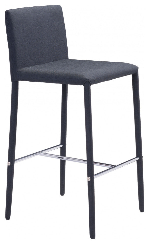 Set of Two Black Restaurant Quality Sleek Bar Chairs