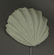 White Sandstone Finish Clam Shell Coastal Art Accent Lamp