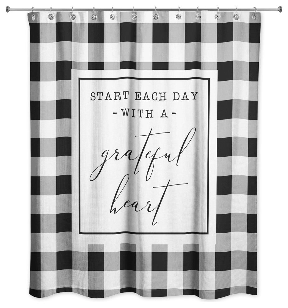 Start Each Day With A Grateful Heart 71"x71" Shower Curtain