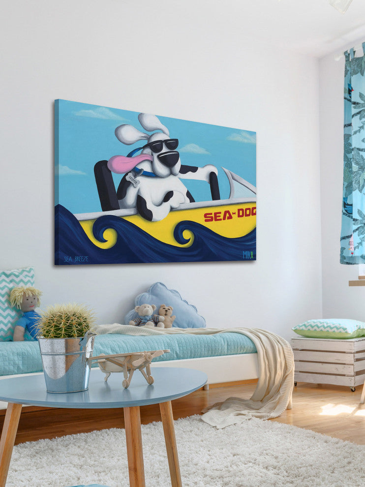 Marmont Hill, "Sea Breeze" by Mike Taylor Painting on Wrapped Canvas, 18x12