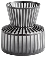 Lined Up Vase, Black, Small