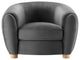 Abundant Performance Velvet Armchair Charcoal