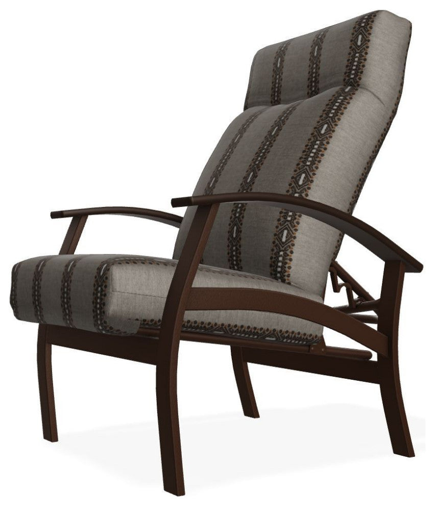 Belle Isle Cushion Outdoor Adjustable Back Chair, Guru Walnut/Kona