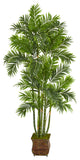 70" Areca Palm Artificial Tree, Metal Planter