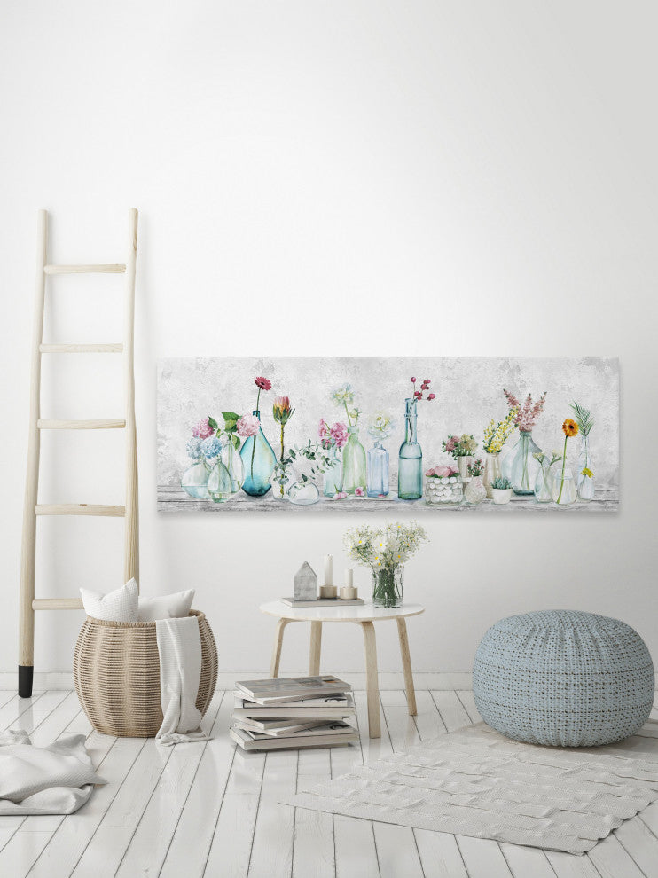 "Series of Colorful Flowers" Painting Print on Wrapped Canvas