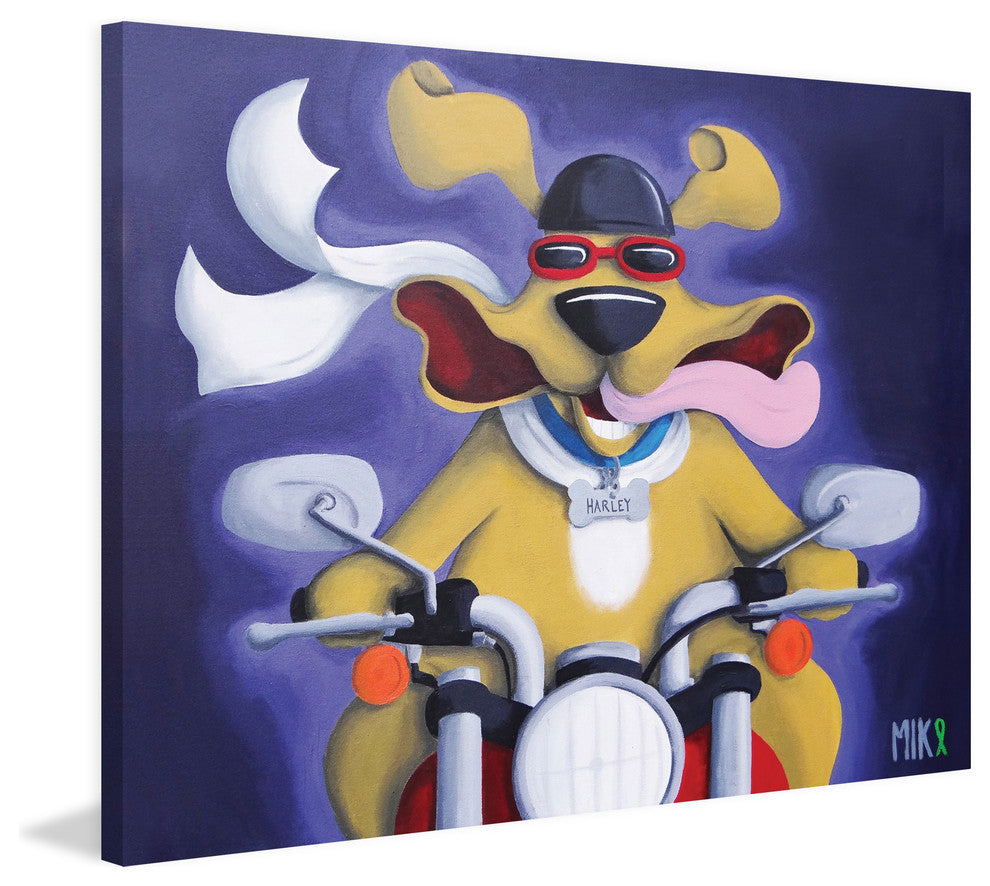 Marmont Hill, "Harley LG" by Mike Taylor Painting Print on Wrapped Canvas, 31x24