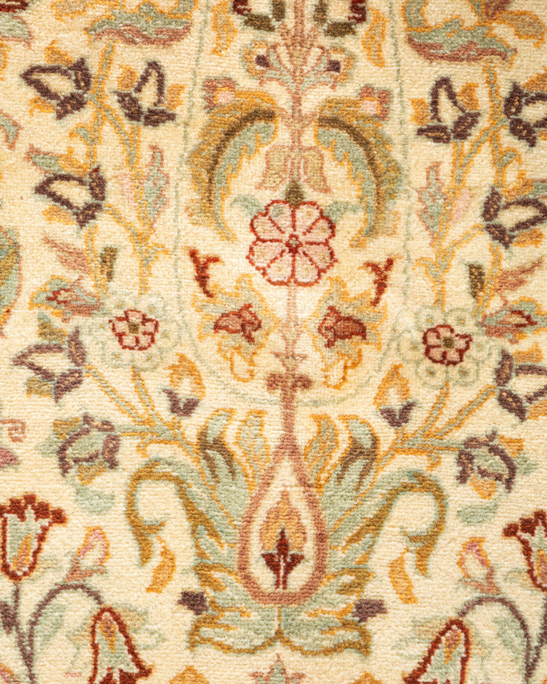 Myebon One-of-a-Kind Hand-Knotted Area Rug Ivory, 6'1"x8'9"