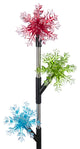 Solar 3-Tier Acrylic Snowflake Stakes with LEDs - Set of 2