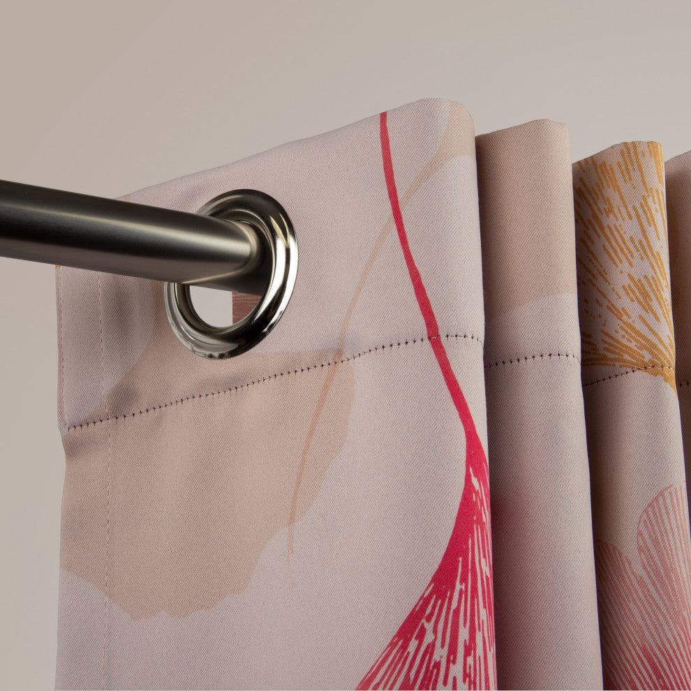 Blush Floral Curtain, 56"w X 84"h