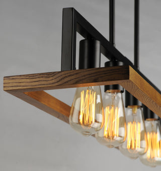 Maxim 10307 Black Forest 4 Light 30"W Linear Chandelier - Black / Ashbury