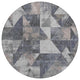 Machine Washable Indoor/Outdoor Chantille ACN1888 Gray 8' x 8' Round Rug