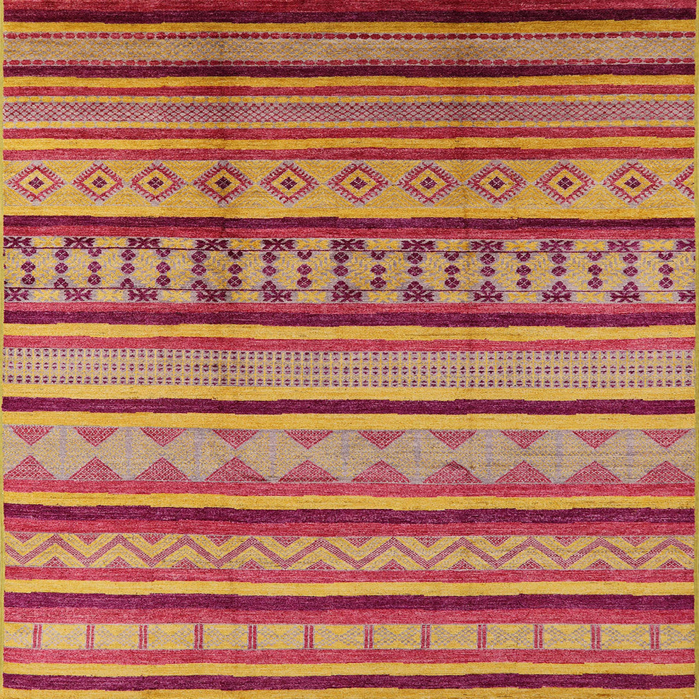 Ahgly Company Indoor Square Mid-Century Modern Area Rugs, 3' Square