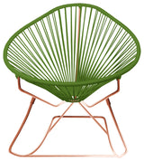 Acapulco Indoor/Outdoor Handmade Rocker, Cactus Weave, Copper Frame