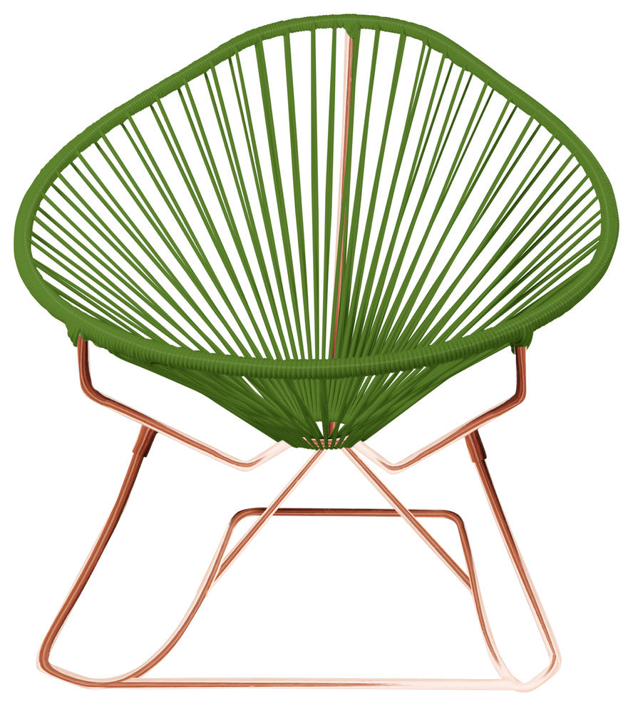 Acapulco Indoor/Outdoor Handmade Rocker, Cactus Weave, Copper Frame