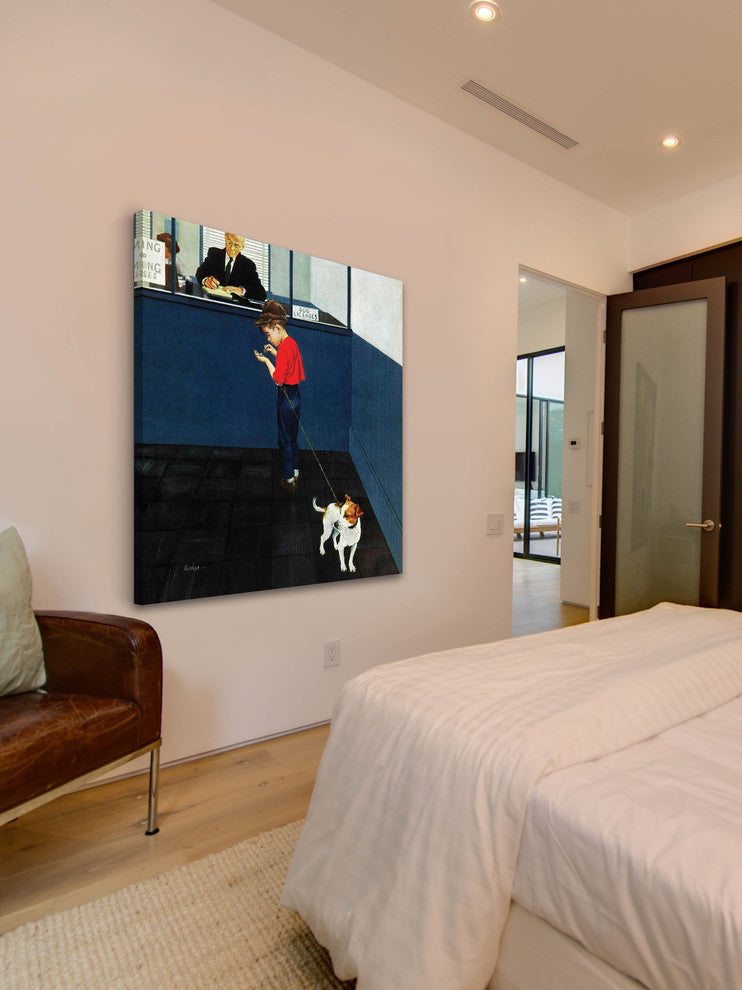 "Dog License" Painting Print on Canvas by George Hughes
