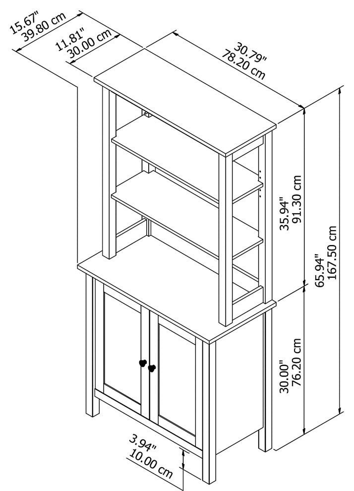 Mayfield 5 Shelf Bookcase With Doors