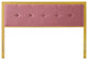 Tufted Headboard, Twin Size, Velvet, Metal Steel, Gold Pink, Modern Contemporary