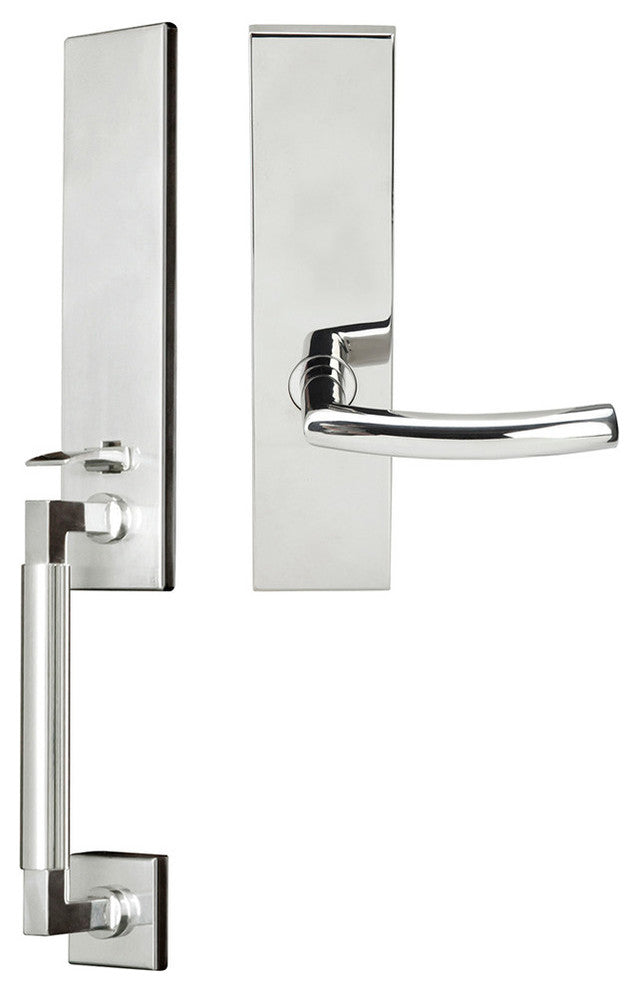 Oslo Lever, Mortise Dummy Handleset, Left Hand, Polished Stainless Steel
