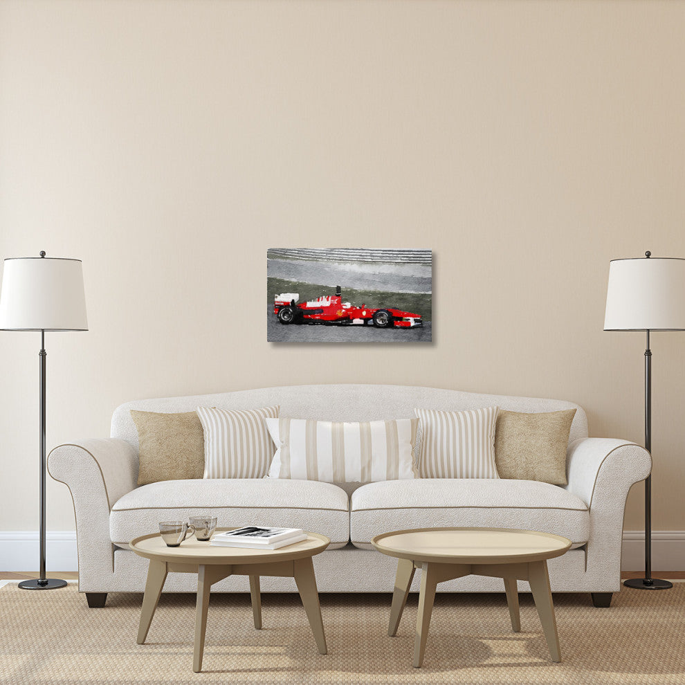 "Ferrari F1 Racing Watercolor" Fine Art Print