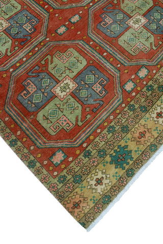Fine Vintage Distressed Ayobunmi Rust/Beige Runner, 4'4 x 10'7
