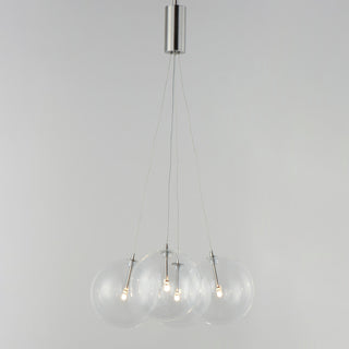 ET2 E25084-18 Burst 4 Light 17"W LED Pendant - Satin Nickel