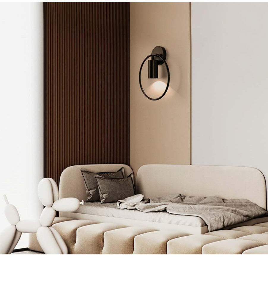 Modern room decor wall sconce black circle wall decor lamp