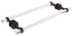 Pacific Beach 18" Twisted Back to Back Shower Door Towel Bar, Antique Bronze