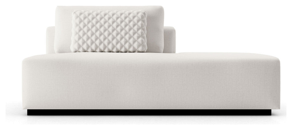 Spruce Modular Right End Unit, Chalk Fabric