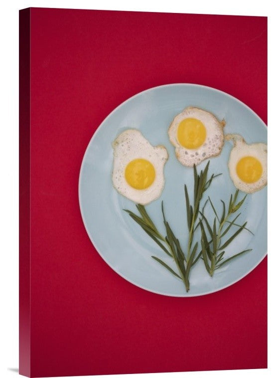 "Flower Eggs" Stretched Canvas Giclee by Sarah Saratonina, 12x18"