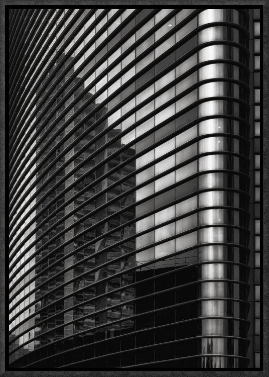 "Filled Lines, Reflected Balconies"  by Yvette Depaepe, 12x17"