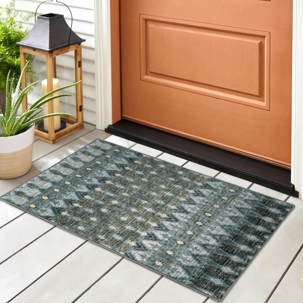 Dalyn Brisbane BR1 Mineral Blue 1'8" x 2'6" Rug